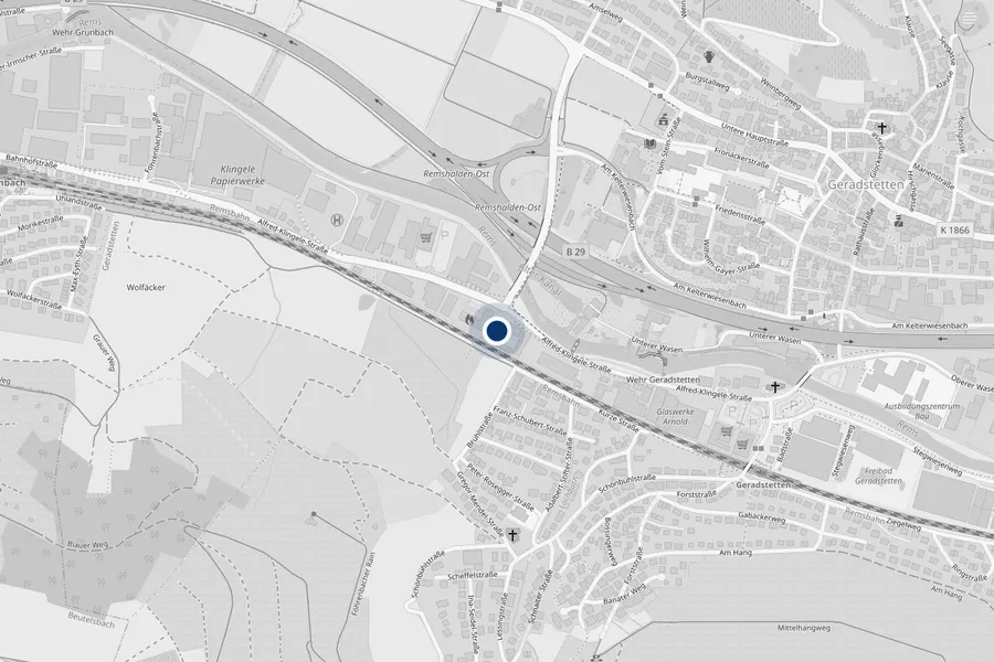 Karte: Alfred-Klingele-Straße 33, 73630 Remshalden